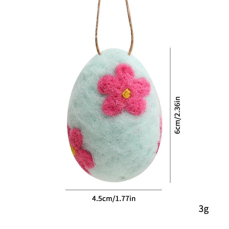 Wholesale Easter Egg Simulation Wool Felt Foam Egg DIY Decoration Easter Decoration